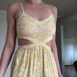 SOLD Aerie Yellow Capris Jumper